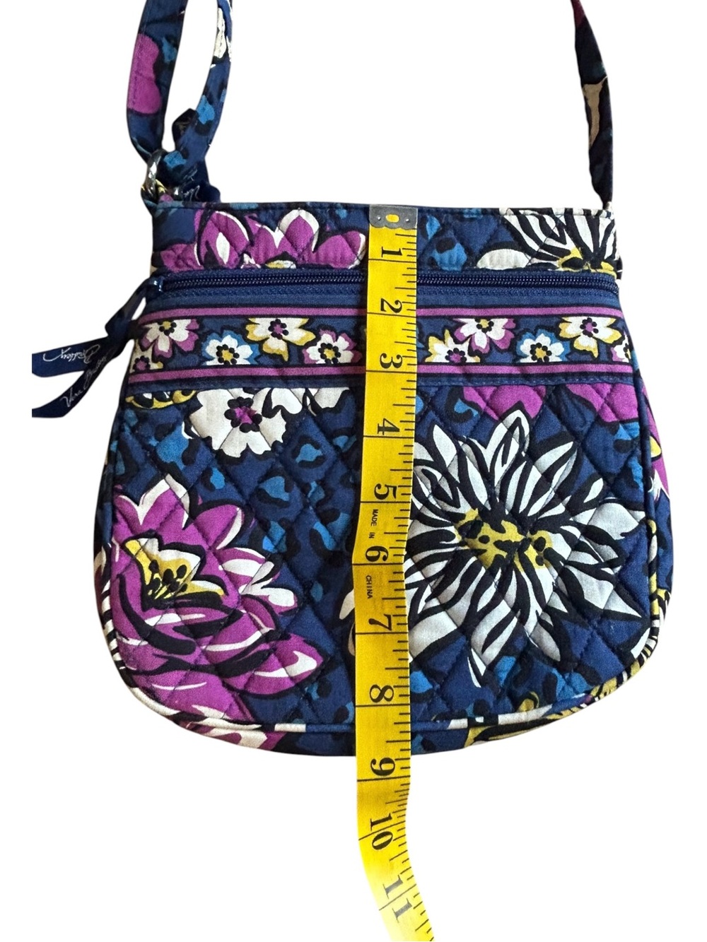 Vera Bradley African Violet Quilted Adjustable Crossbody Bag - Picture 9 of 16